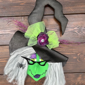 Violet , Violet the witch wreath attachment, Witch Wreath attachment, Halloween wreath, Spooky Wreath , Glamorous Witch