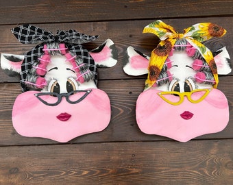 Clarabell The Cow , Wreath Attachment Cow head Wreath attachment