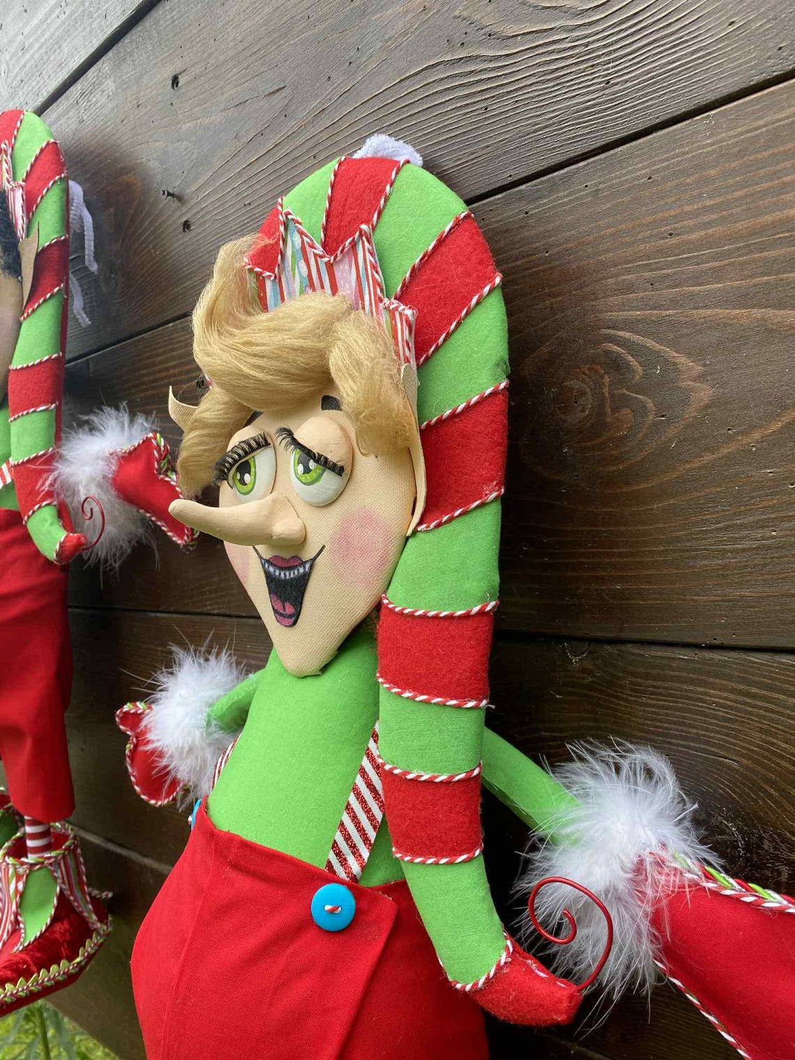 Elf Twingly Twinkle Toes the Elf, Wreath Attachment, Wall or Door Christmas ...