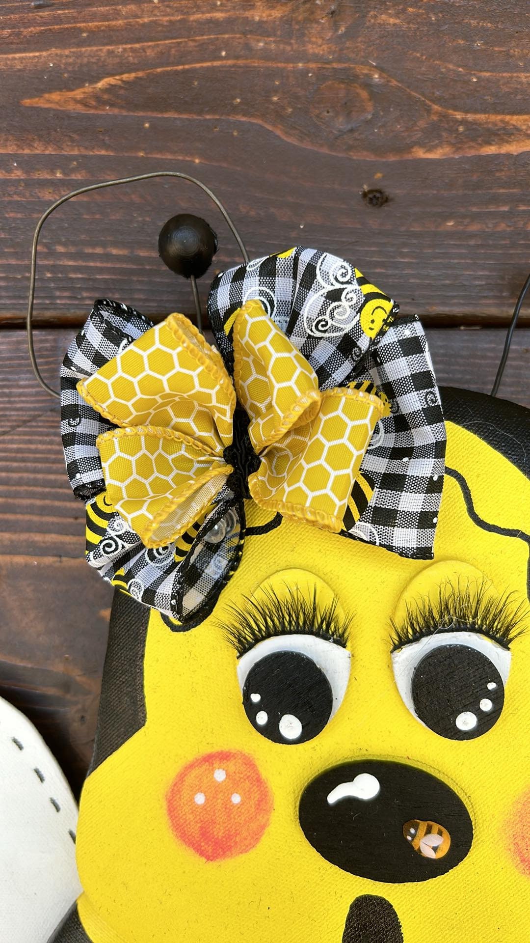 Bev the Bumblebee Wreath Attachment, Bev Bee, Summer Wreath Attachment ...