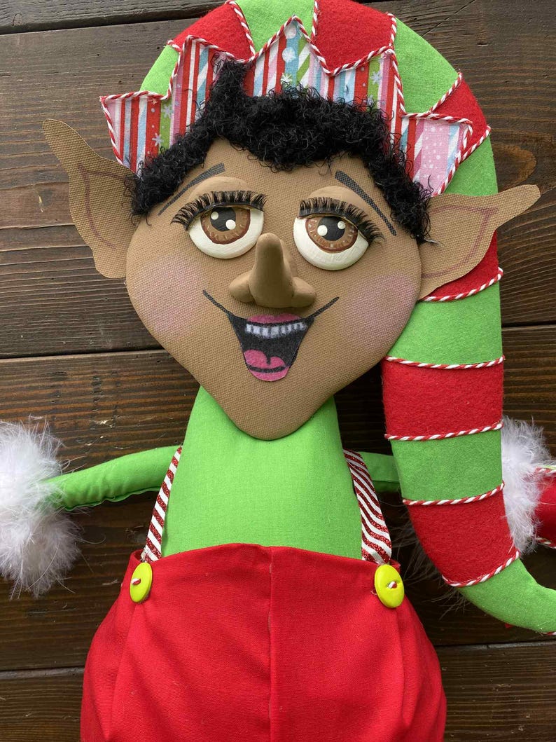Elf Twingly Twinkle Toes the Elf, Wreath Attachment, Wall or Door Christmas ...
