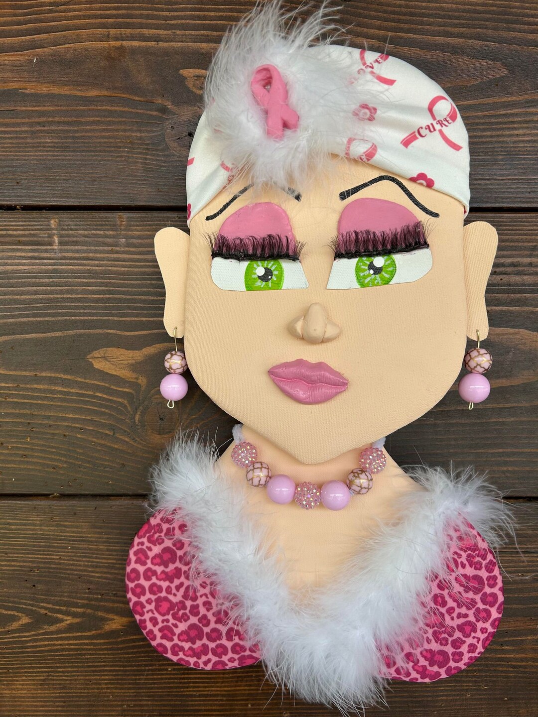 My Breast Friend, Cancer Awareness Wreath Attachment, Breast Cancer