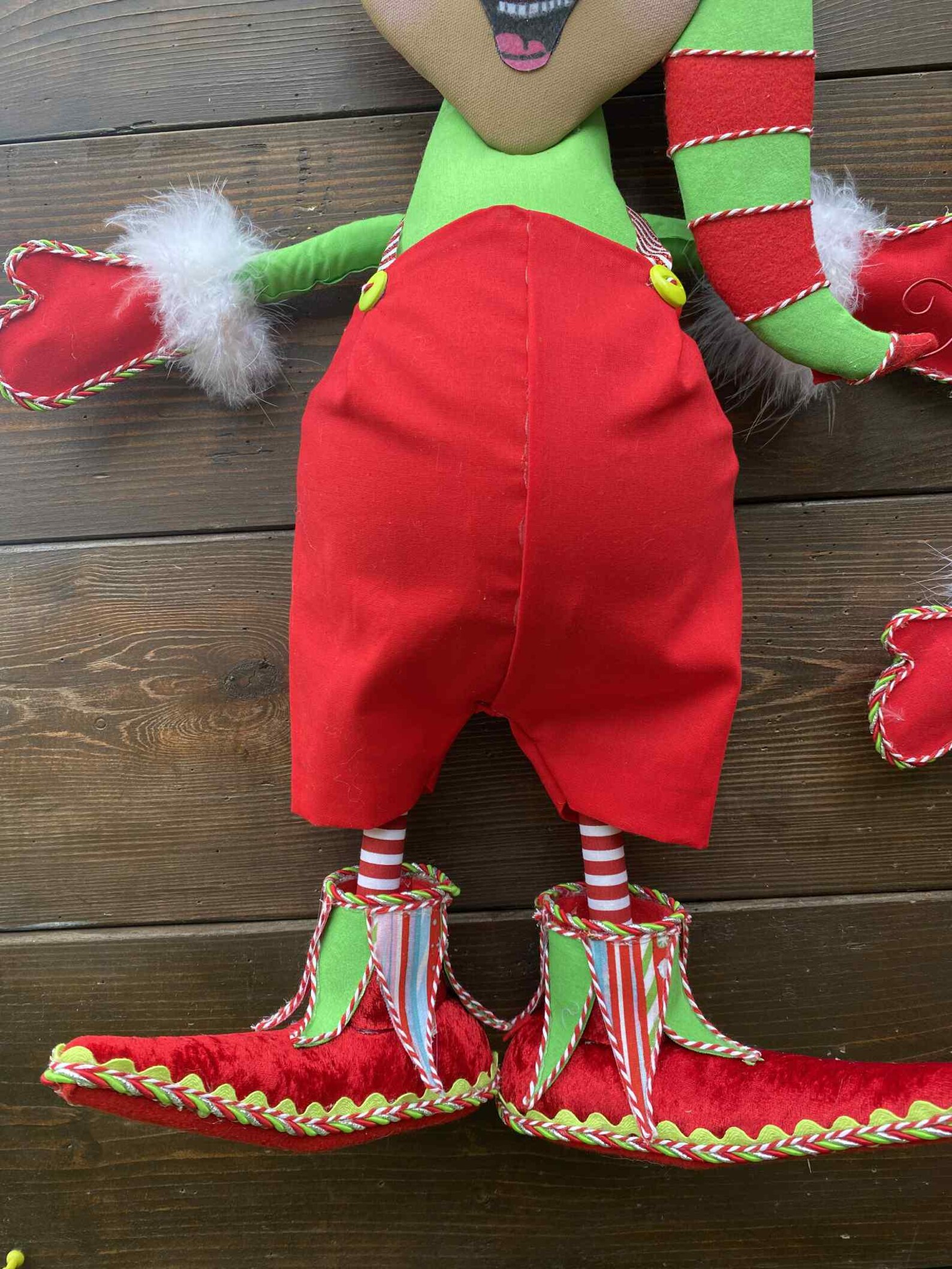 Elf Twingly Twinkle Toes the Elf, Wreath Attachment, Wall or Door Christmas ...