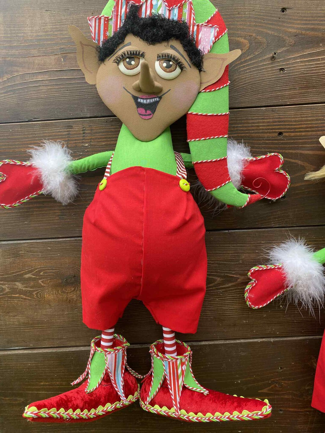 Elf Twingly Twinkle Toes the Elf, Wreath Attachment, Wall or Door Christmas ...