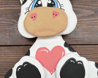 Cow Wreath Attachment, Farm Wreath Attachment, Rustic Farm Decor