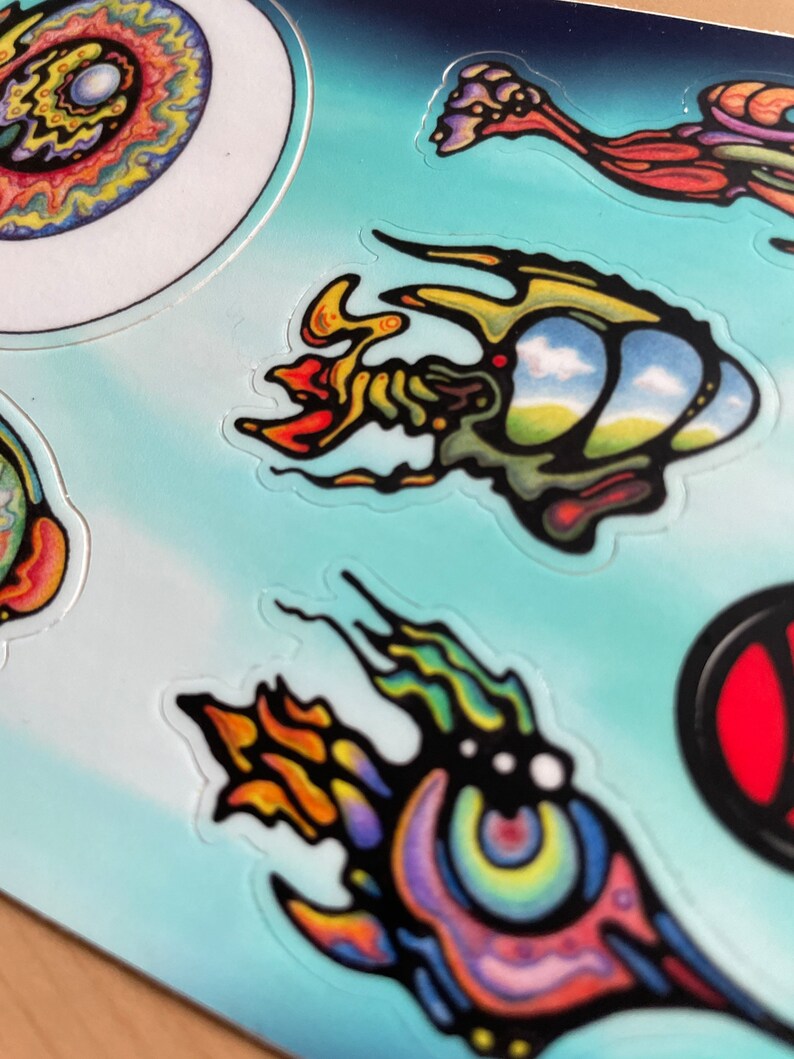 Space Fish Sticker Sheet - Etsy