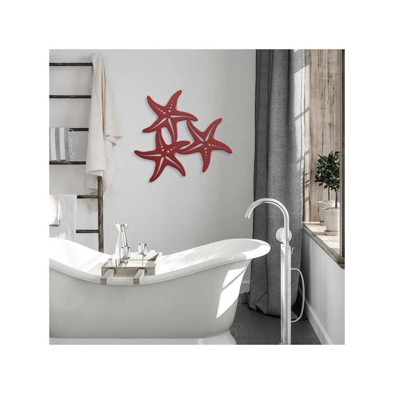 Starfish Metal Wall Art Coastal Beach House Decor - Etsy