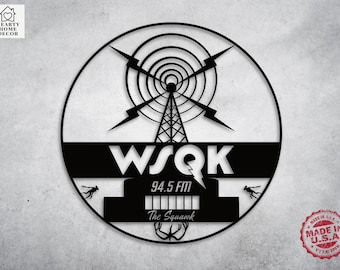 WSQK Stranger Radio Tower Metal Wall Art Signal Design