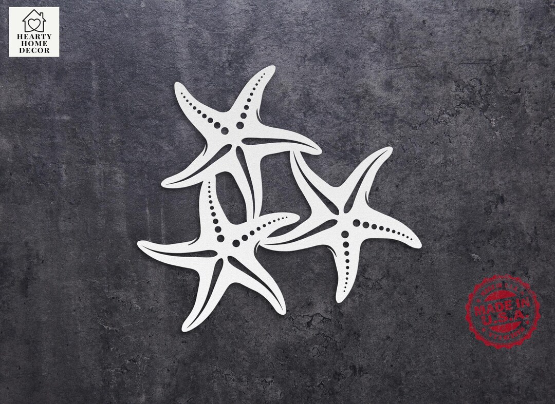 Starfish Metal Wall Art Coastal Beach House Decor - Etsy