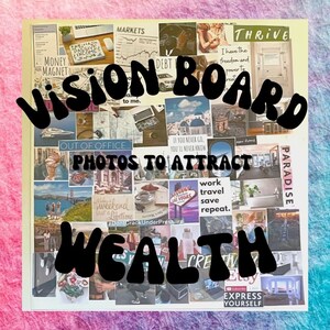 Vision ou Mood Board Style de vie riche imprimable
