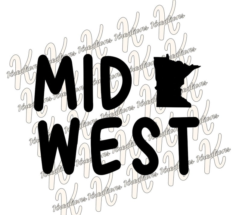Midwest Vector Minnesota Midwest SVG PNG Digital File Instant Download - Etsy