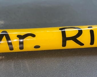 Resin Glitter Gel Pen with Name Customization | Customizable Retractable Refillable Black Ink Pen