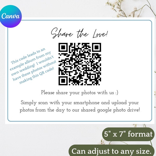 Qr Code Photo Album Sign Etsy