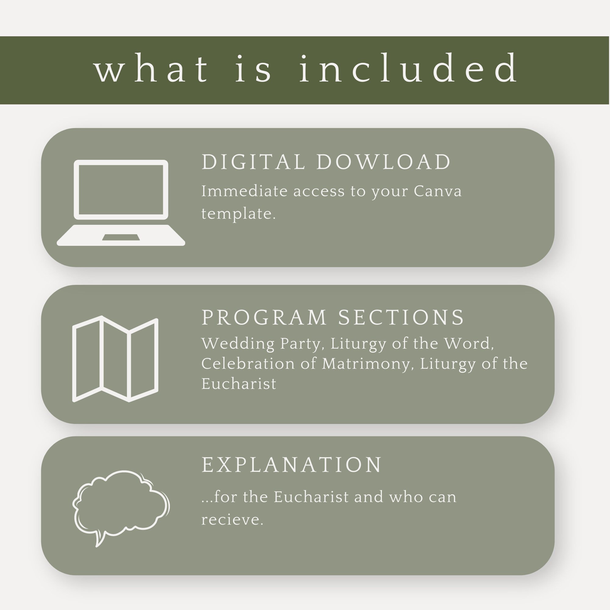 Trifold Catholic Wedding Mass Program Template: Editable Canva Design ...