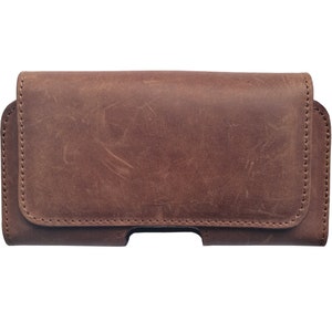 Custodia da cintura in VERA PELLE per Ulefone Armor X13 | 21| 22| 23 Ultra | 24| 25T Pro | 26 Custodia protettiva in ultrapelle Borsa da cintura 3XL Marrone