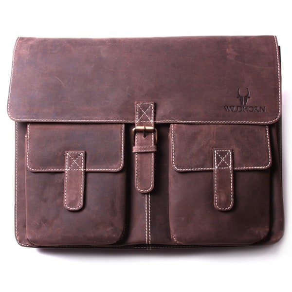 Genuine Leather Briefcase Teacher Bag for Women Men Shoulder Bag Business Bag Messenger Notebook Laptop Bag Suede Brown MB284B