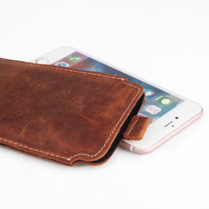 Genuine Leather Protective Case Mobile Phone Bag for Samsung Galaxy S25 S24 S23 S21 S21 Fe S20 Fe S10 A51 A50 A41 A30S A30 A20 A10 1GK BROWN