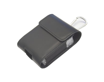 Genuine Leather Flip Hip Belt Pouch for Samsung Galaxy Z Flip 3 4 5 5G 6 | Huawei P50 Pocket | Motorola Moto Razr 2022 2019 Black