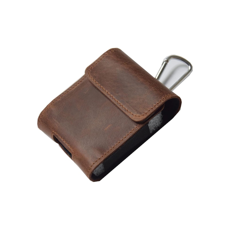 Genuine Leather Flip Belt Pouch for Samsung Galaxy Z Flip 5G 3 4 5 6 | Huawei P50 Pocket | Motorola Moto Razr 40 Ultra 2022 Protective Case Brown image 1