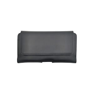 Funda de piel auténtica para cinturón para Samsung Galaxy A12, A13, A22, 4G, A32, A33, A42, A52, A53, A71, A72, A73, S22 Ultra 5G, S21 Plus, funda protectora XL, color negro