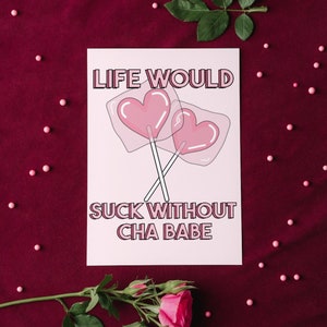 Sucker Valentine Karte Digitaler Download für eine bedeutende andere, lustige BFF Soul Mates druckbare PDF Karte, Digitale Karte zum Valentinstag