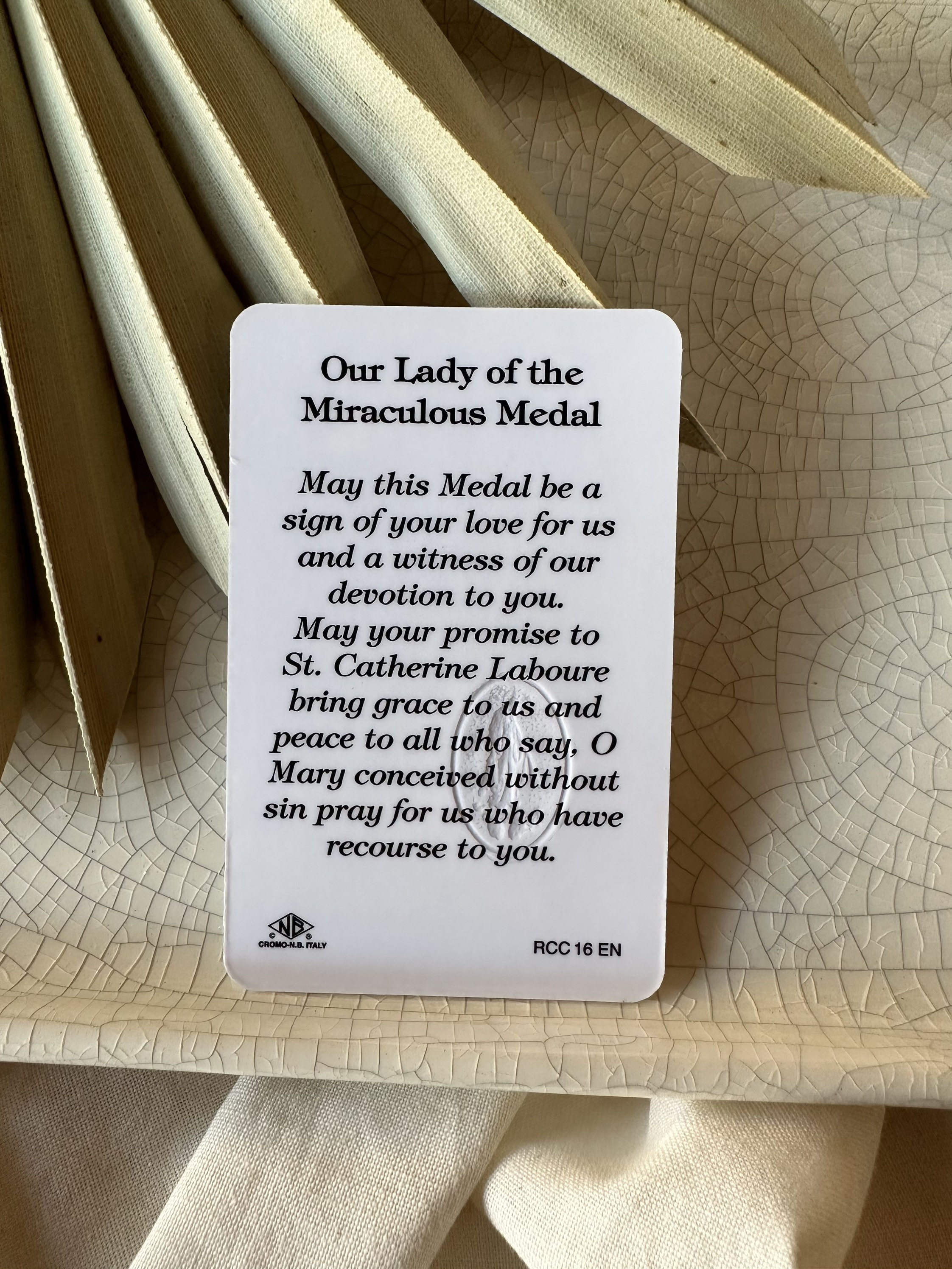 Our Lady of the Miraculous Medal Prayer Card /prayer Card / Wallet Size ...
