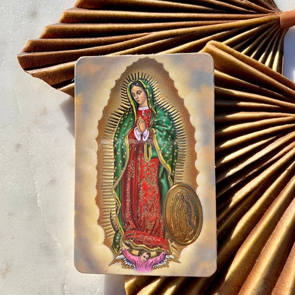 Oracion de la virgen de Guadalupe  Spanish prayer card /prayer card / wallet size prayer card in Spanish