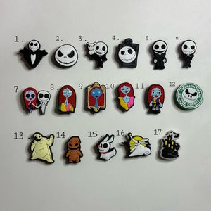 set10-25PCS The Nightmare Before Christmas Croc Charms Garden Shoe