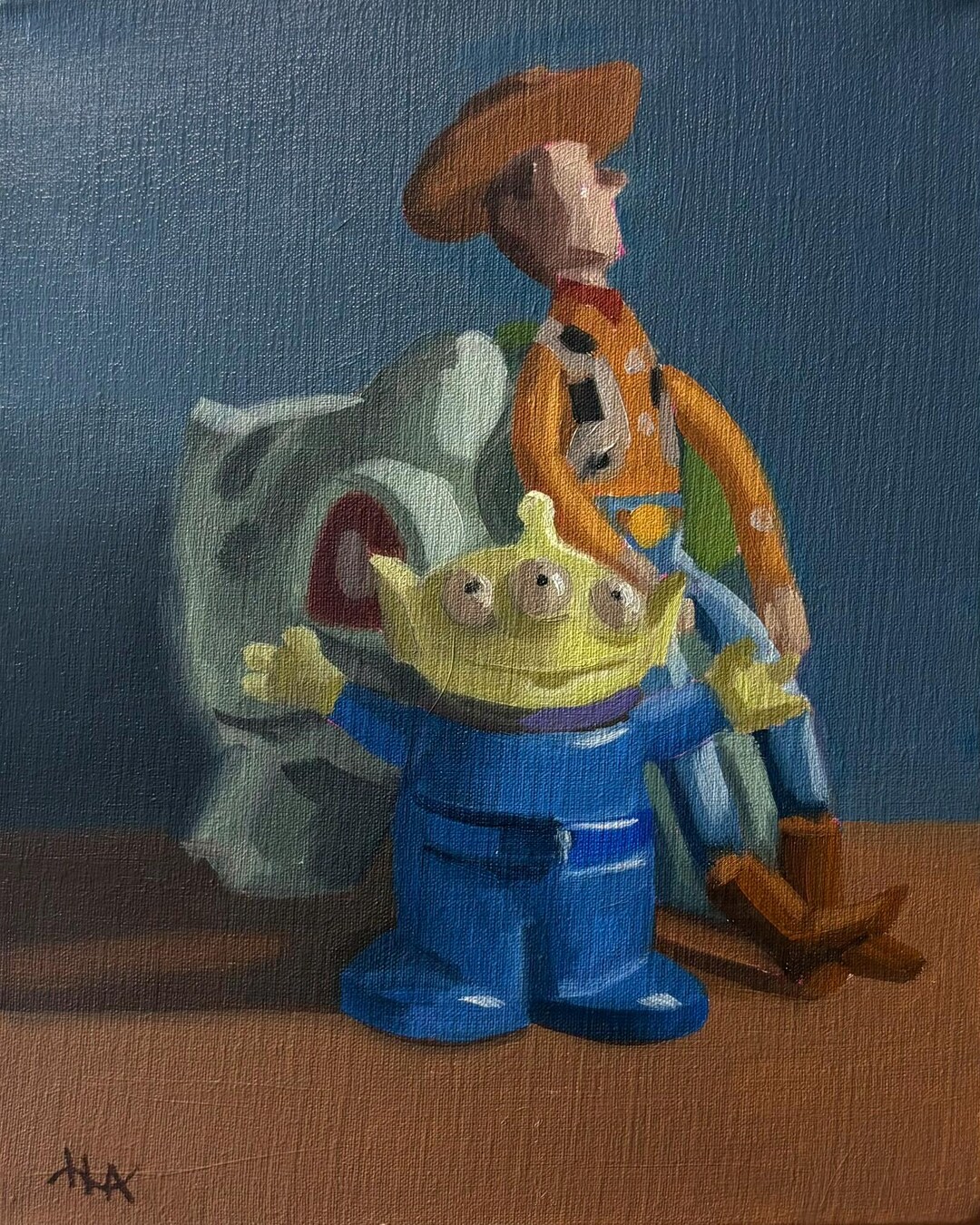 Bulbasaur, Woody & Alien Oil Painting, Pop Culture Still Life - Etsy