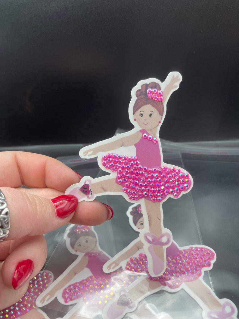 Ballerina Sticker - Pink Bedazzled (young) - Etsy