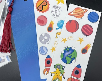Bookmarks - Interactive Kids Sticker Bookmarkers - Space