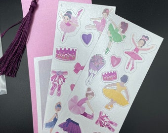 Bookmarks - Interactive Kids Sticker Bookmarkers - Ballerina