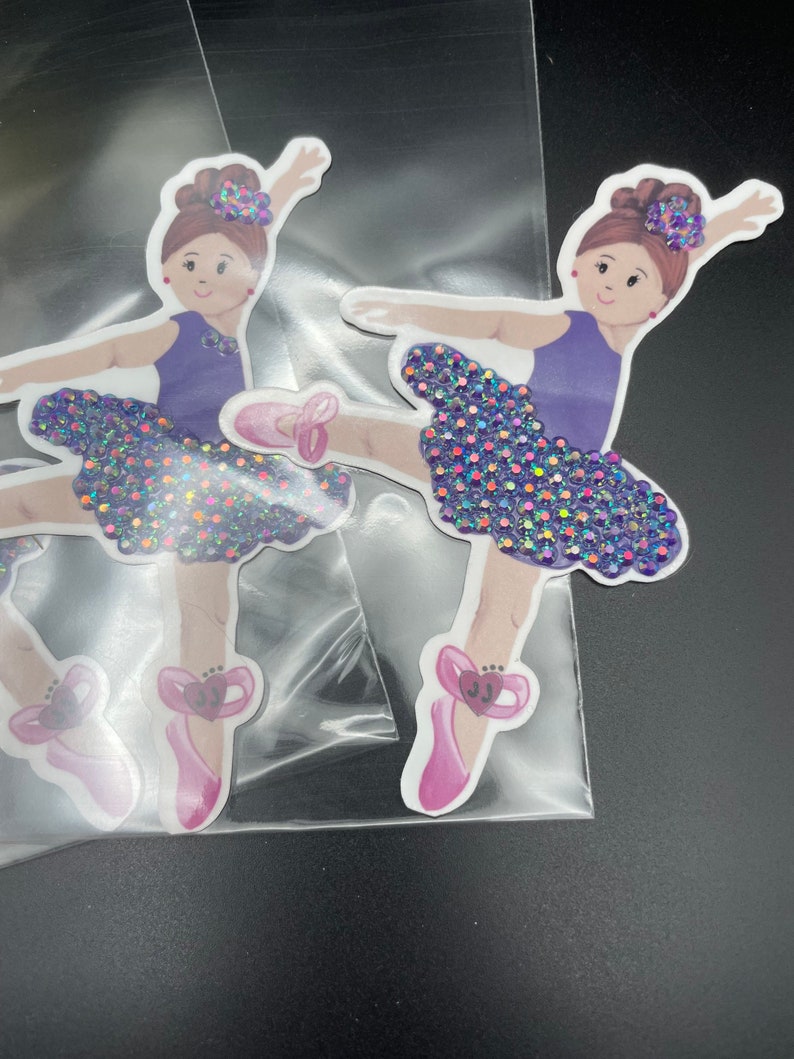 Ballerina Sticker - Purple Bedazzled (young) - Etsy