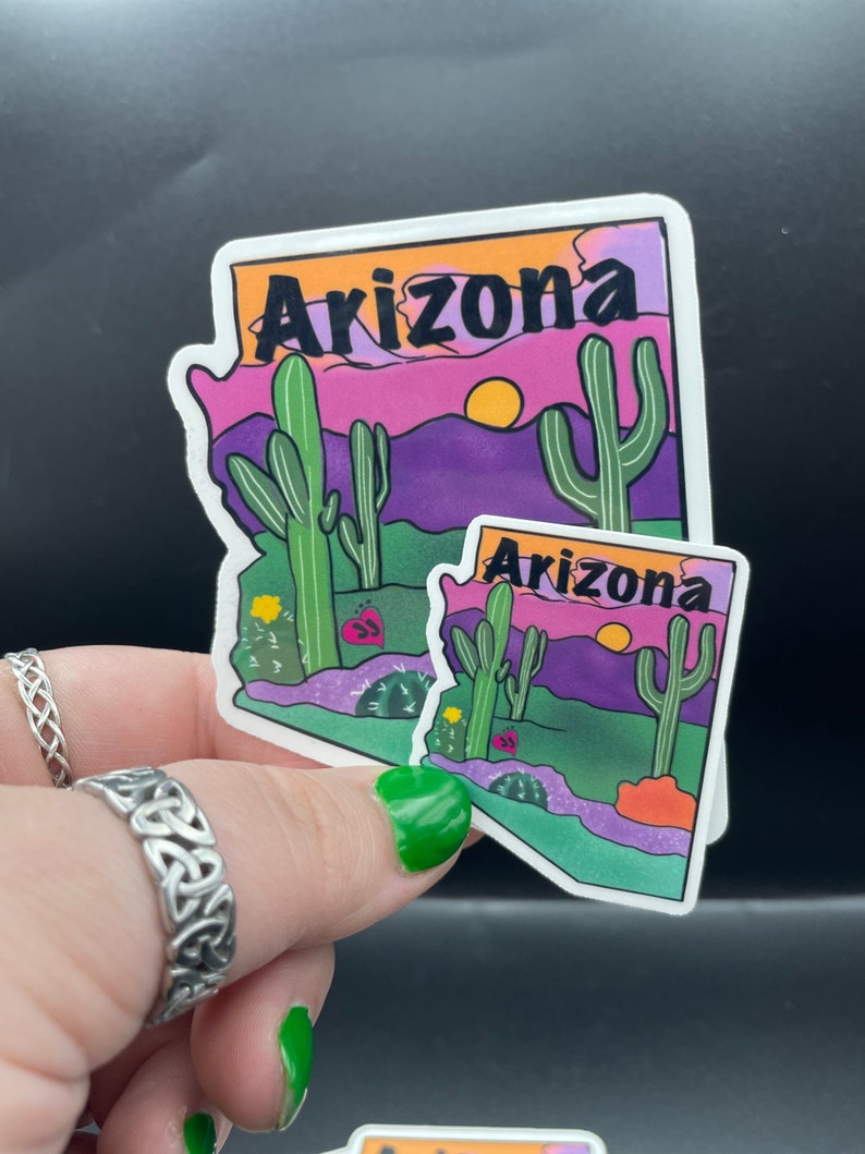 Arizona State Outline Sticker - Purple - Etsy