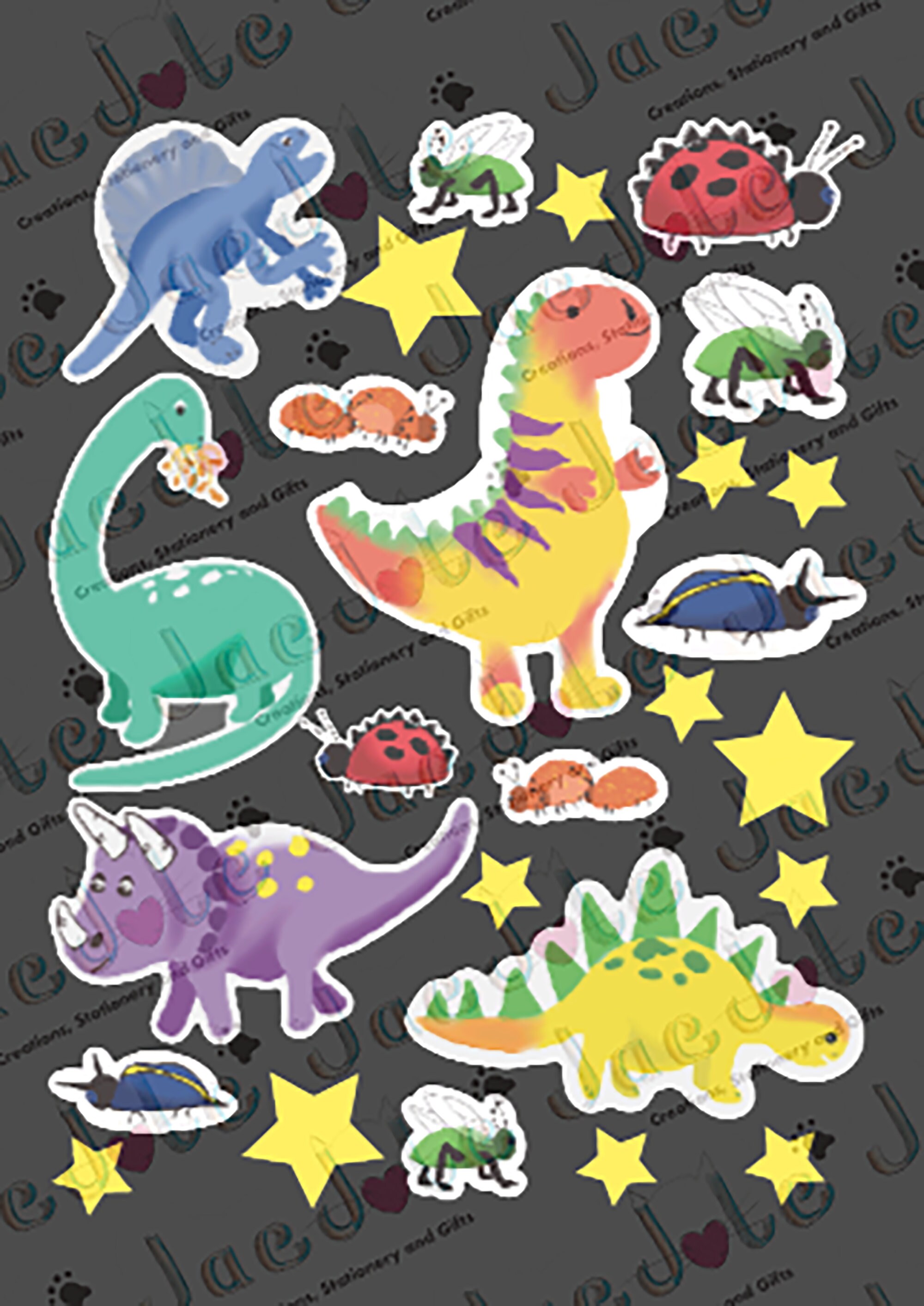 Dinosaur Stickers - CUSTOM - Etsy