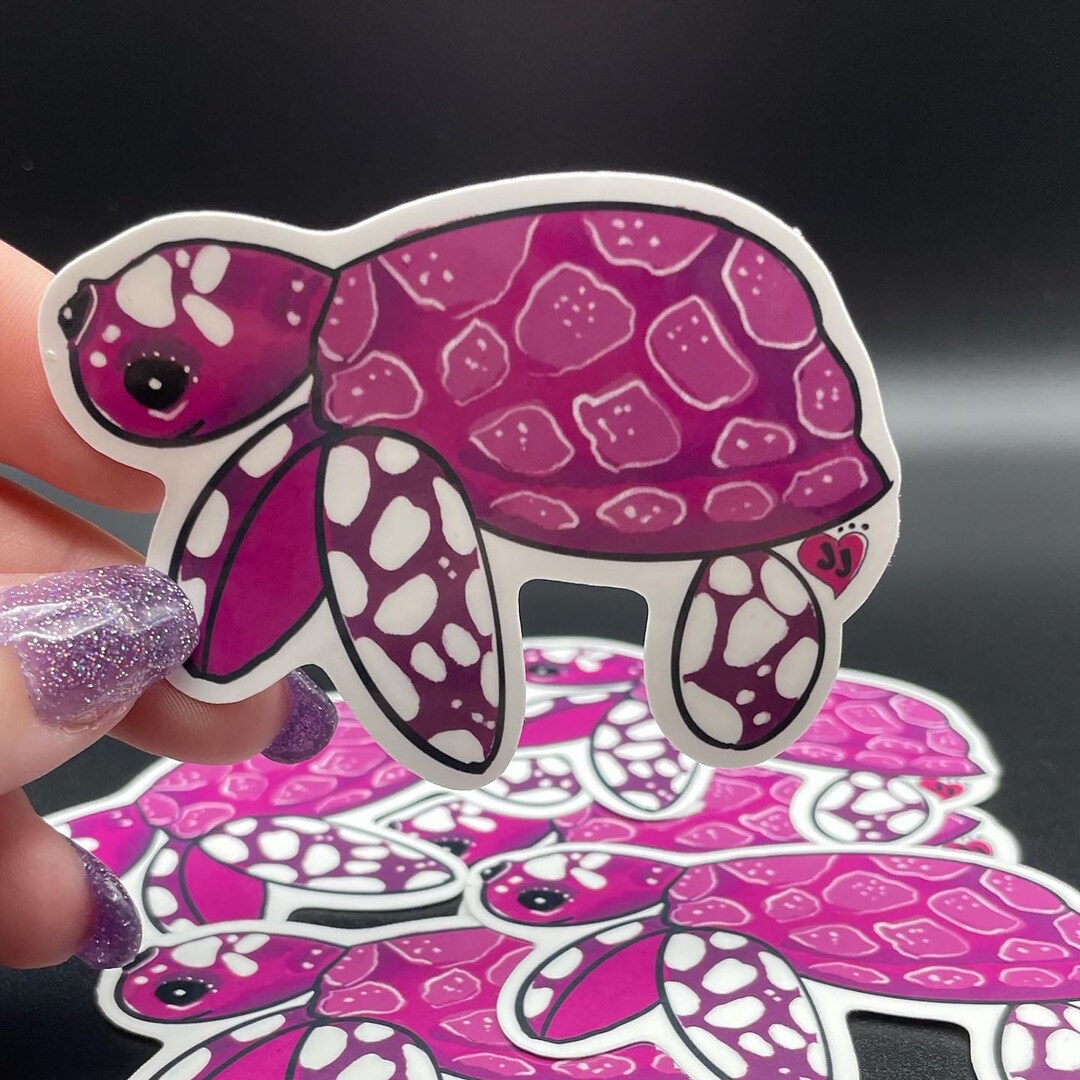 Turtle Sticker - Pink Turtle - Etsy