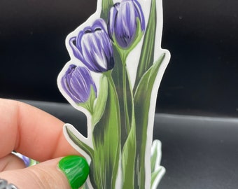 Purple Tulip Sticker