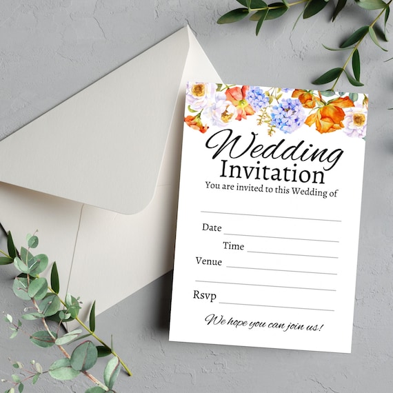 Perfectly Plain Flat Invitations With Envelopes