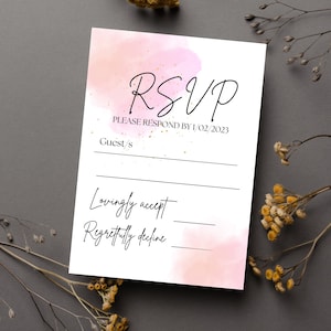 Rsvp-kaarten invoegset, bruiloft verjaardag doop baby shower rsvp-kaartbundel, betaalbare minimalistische Rsvp-insteekkaartenbundel,