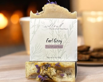 Jabón Earl Grey artesanal / Jabón vegano de proceso en frío