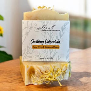 Soothing Calendula Soap: Handmade with Aloe Vera & Botanicals