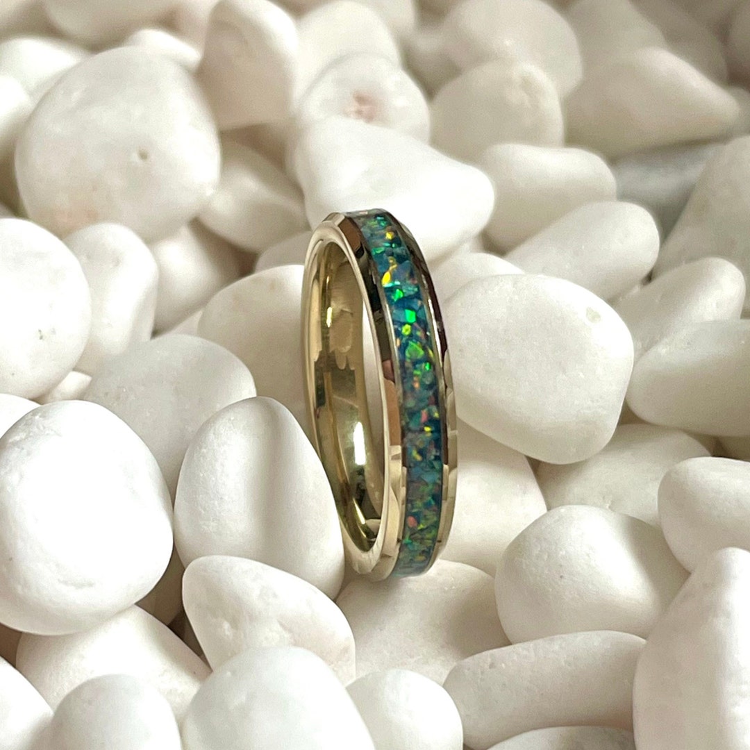 Custom Gold Plated Inlay Ring Minlay Jewelry Etsy