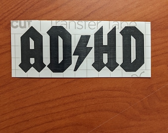 Acdc Adhd Sticker - Etsy