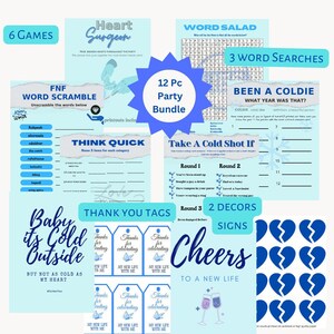 Breakup Party Games Words Searches for Women  Break up party decor Divorce Party Pack Printable Decor Sign Break up party Thank you tags