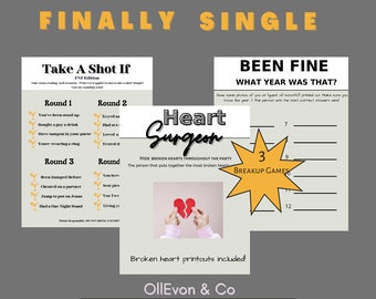 Divorce Party Games Printable Breakup Party Games Bundle FNF Party Girls Night Divorce Celebration Divorced AF Divorce Party Games