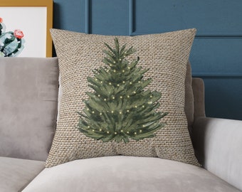 Holiday Tree Decorative Throw Pillow. 18", 20", 24", 26" Pillow cover and insert