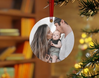 Personalized Family Photo Ornament, 2023 Family Christmas Ornament, Custom Family Ceramic Ornament, Picture Ornament