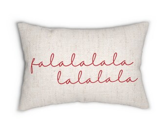 Falalala Indoor/Outdoor Lumbar Pillow Cover and Insert