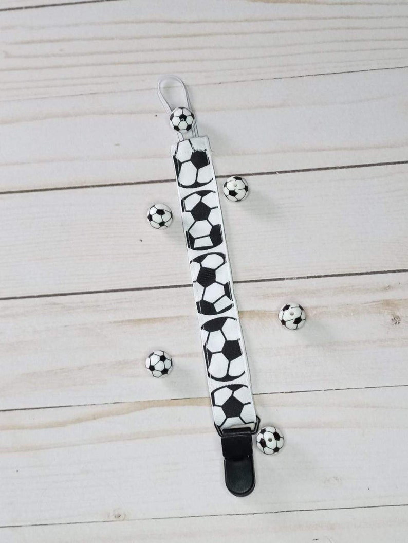 Sports Pacifier Clip / Baby Shower Gift / Fabric Pacifier Clip ...
