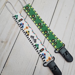 Construction Tractor Car Pacifier Clip / Baby Shower Gift / Fabric ...